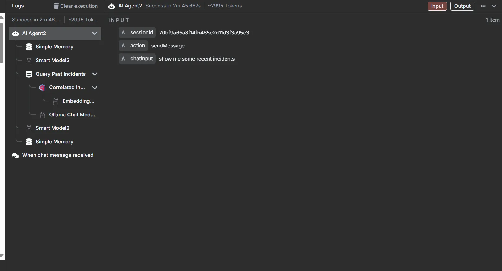 AI chat interface mock